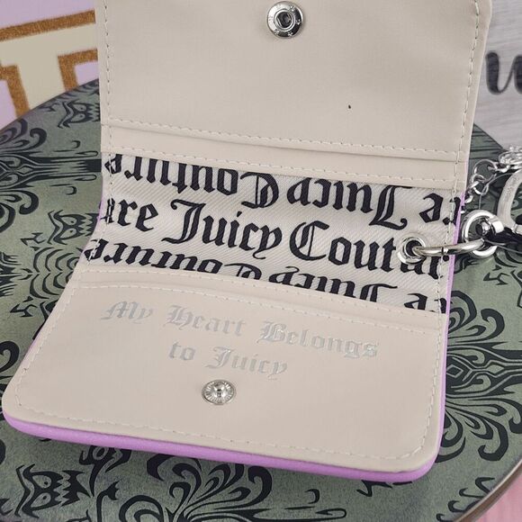 ๐โNWT Juicy Couture Violet Card Case Key Fob #7248 ๐ - Picture 2 of 6